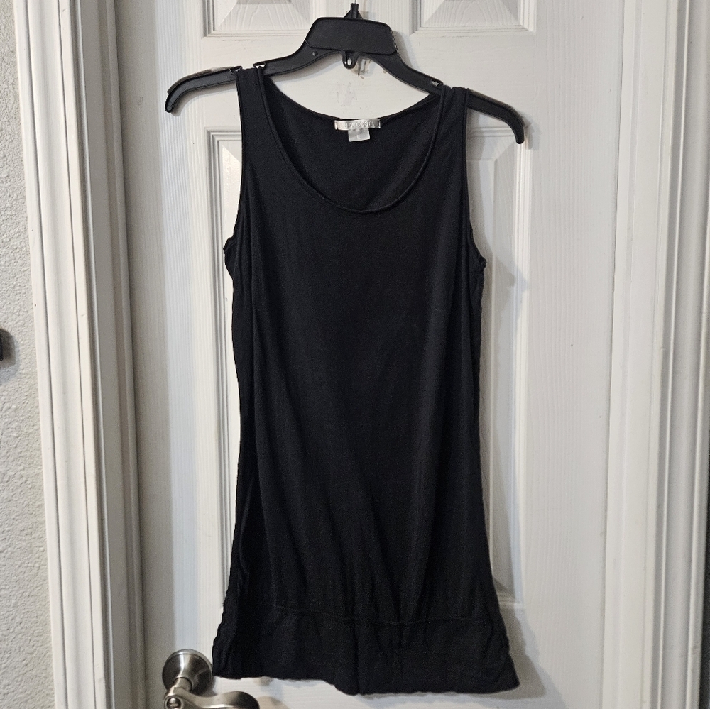 Enza Costa Black Sleeveless Tank Top